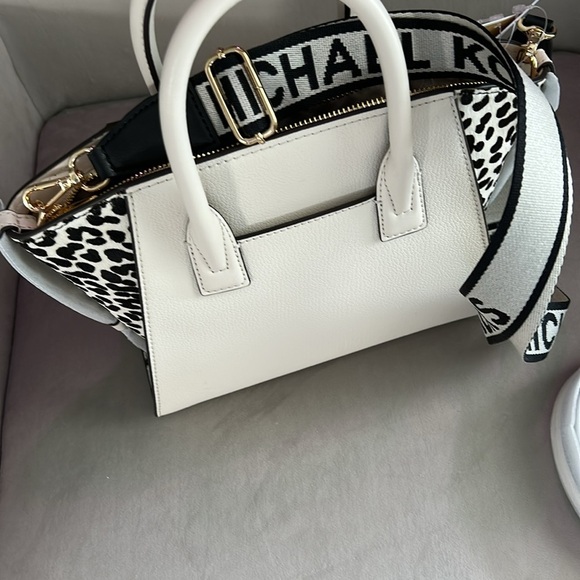 Michael Kors Avril Leather & Calf Hair Bag - Picture 11 of 12